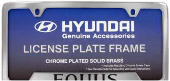 2012 Hyundai Equus License Plate Frame 00402-31926